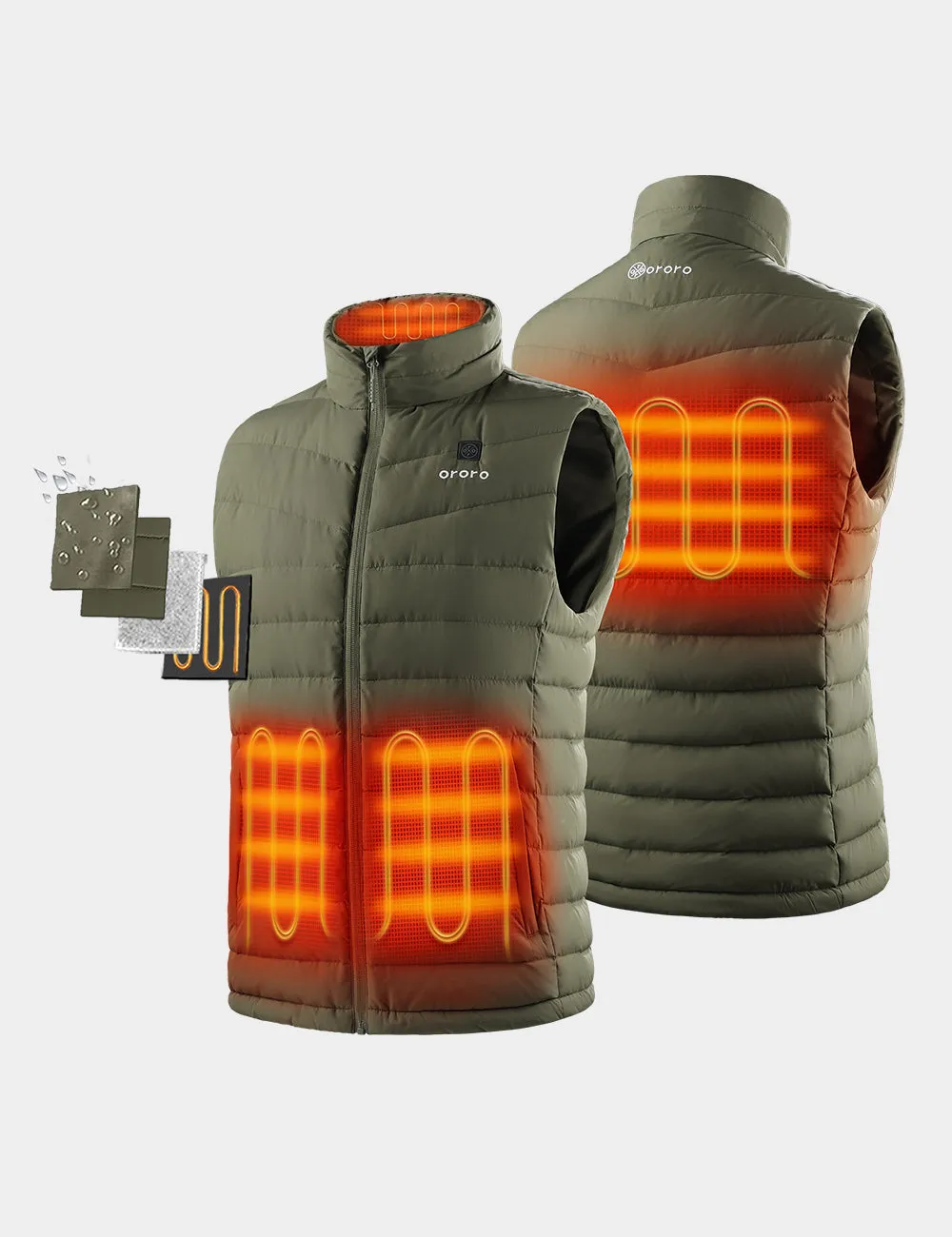 Men's Heated Lightweight Down Vest (Apparel Only)