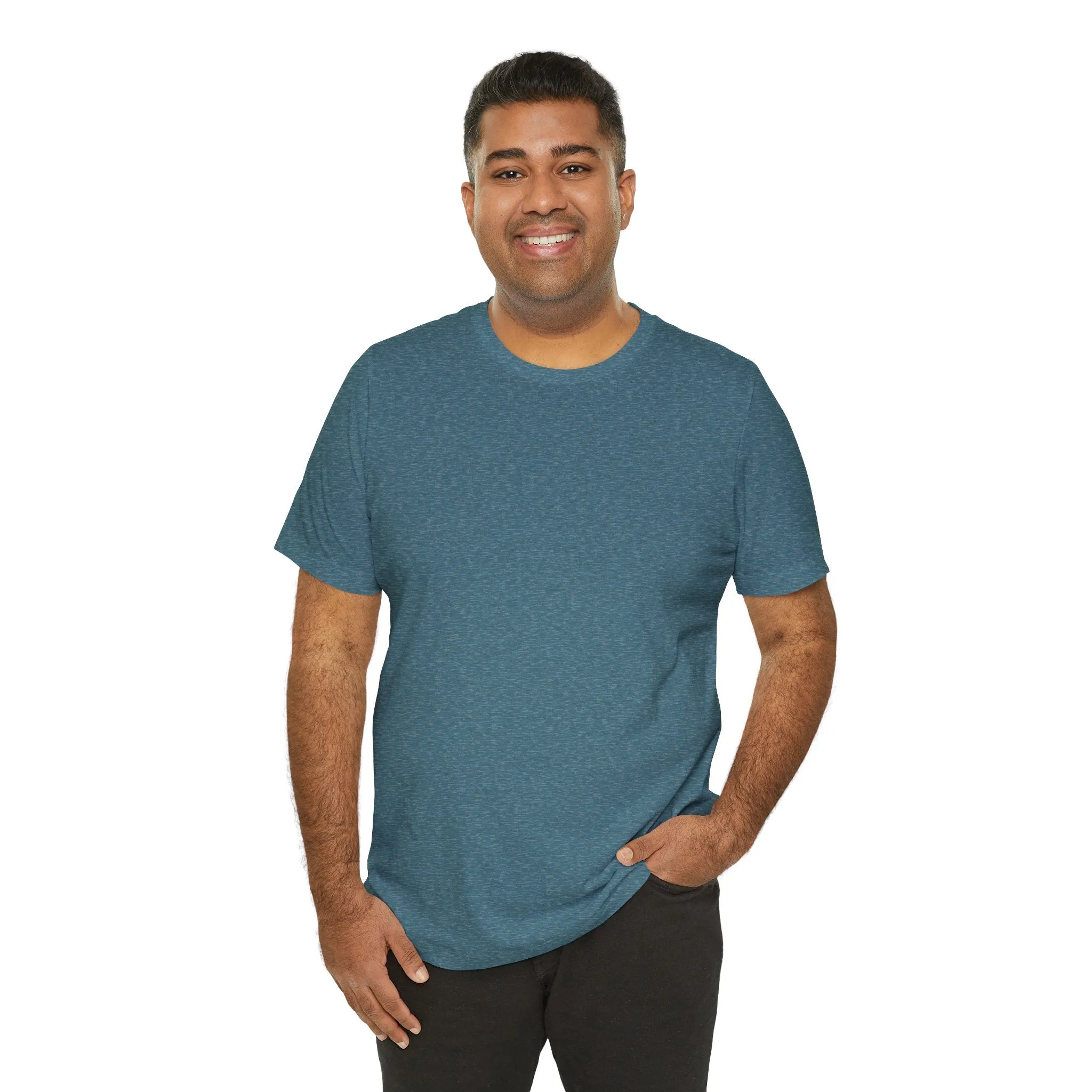 Men's Heather Deep Teal T Shirts Premium Casual Short Sleeve Classic Fit Crew Neck Shirts