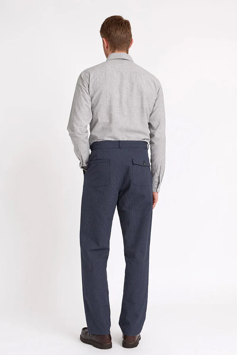 Morton Pleated Trousers - Navy