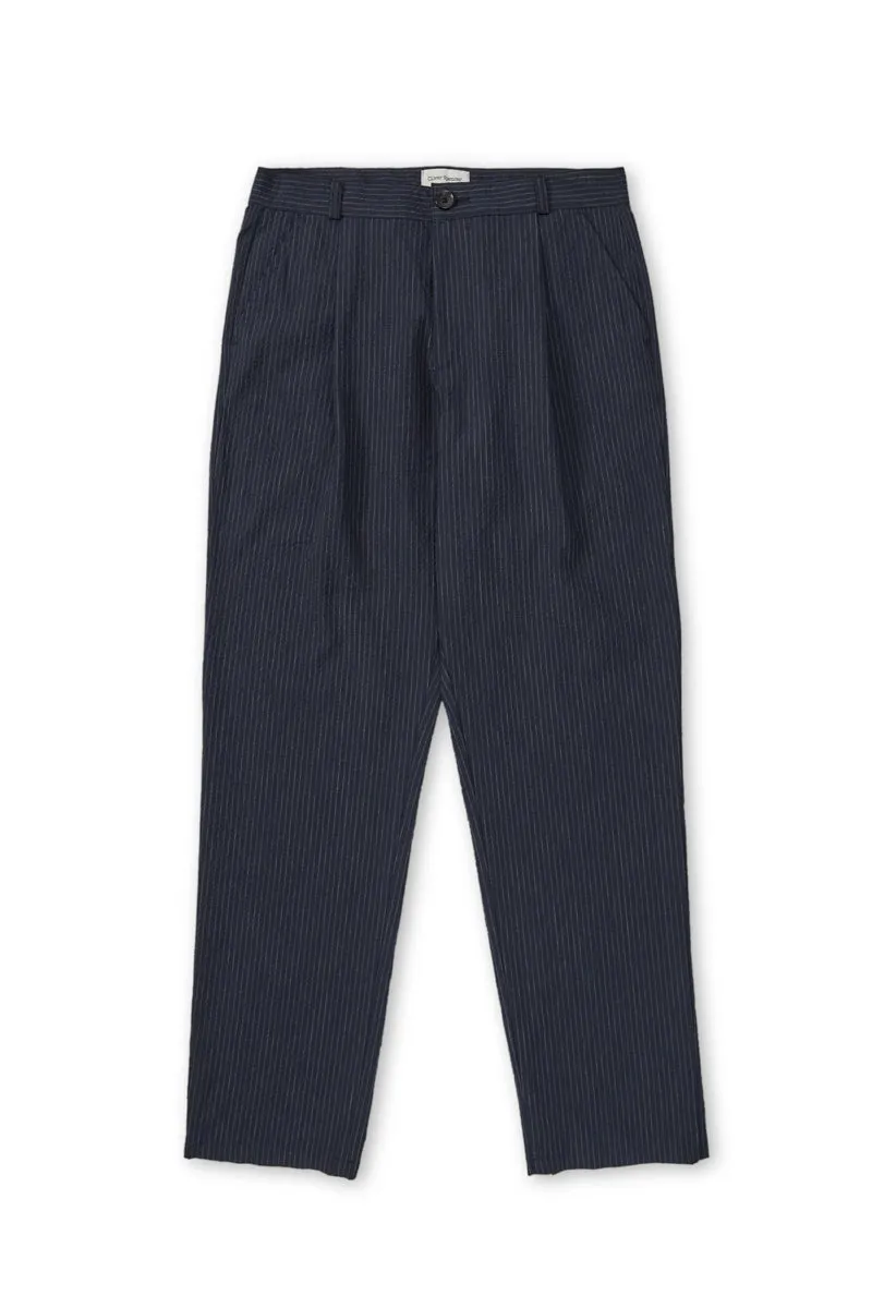 Morton Pleated Trousers - Navy