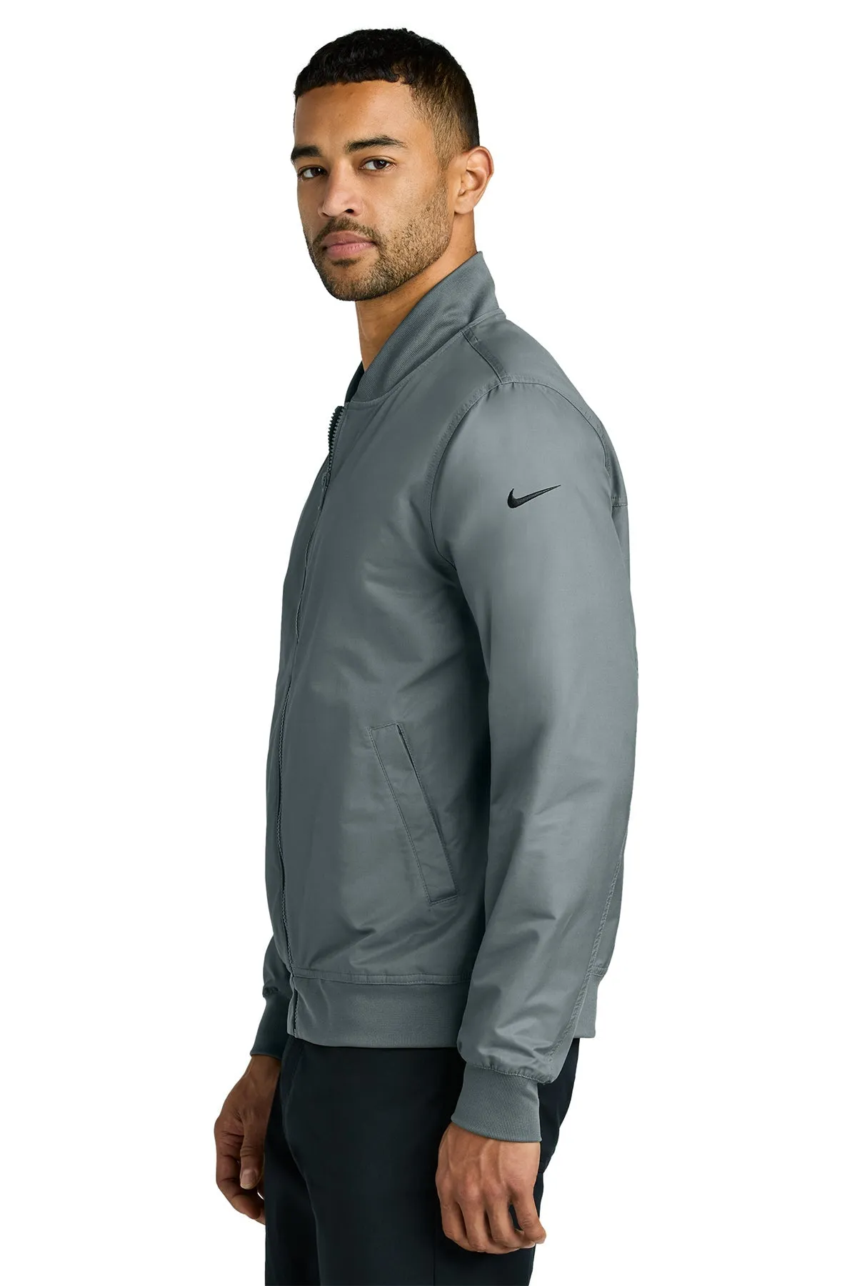 Nike Bomber Custom Jackets, Cool Grey