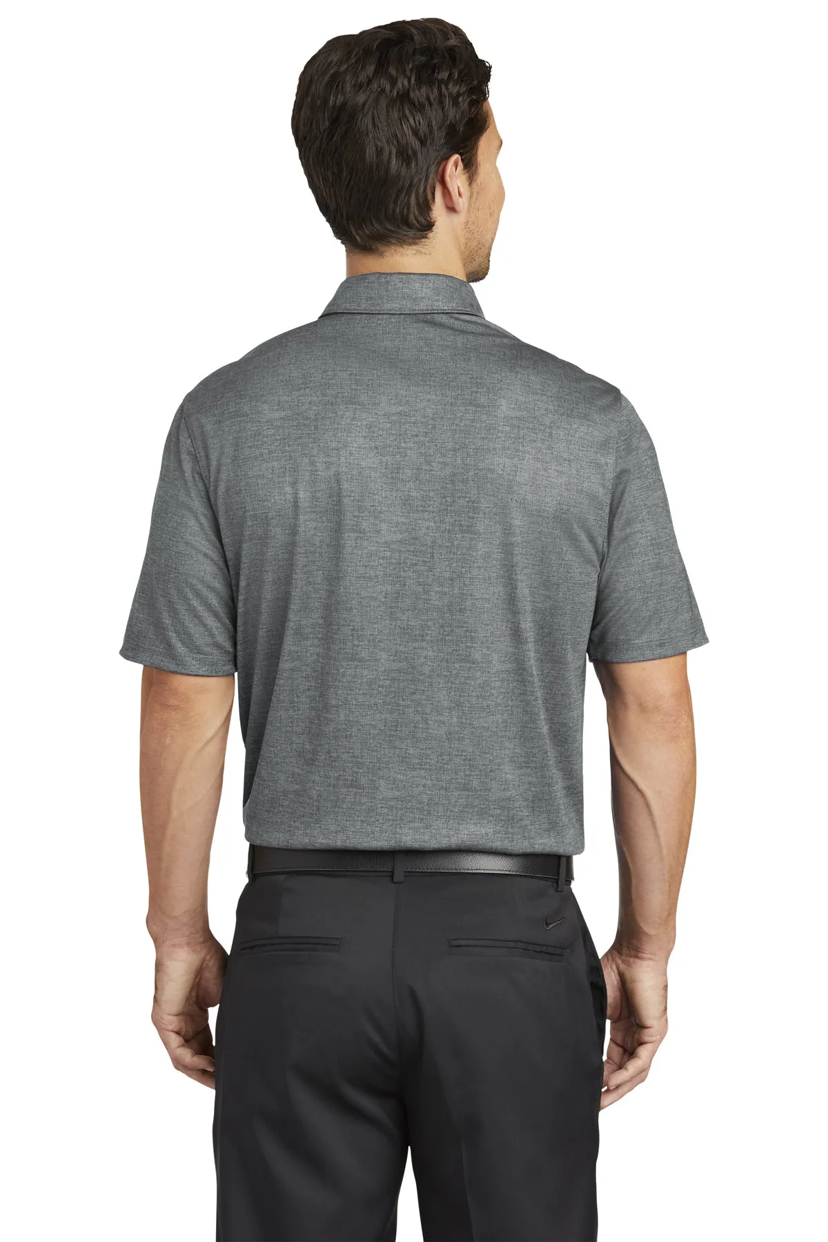 Nike Dri-FIT Crosshatch Customized Polos, Cool Grey/ Anthracite