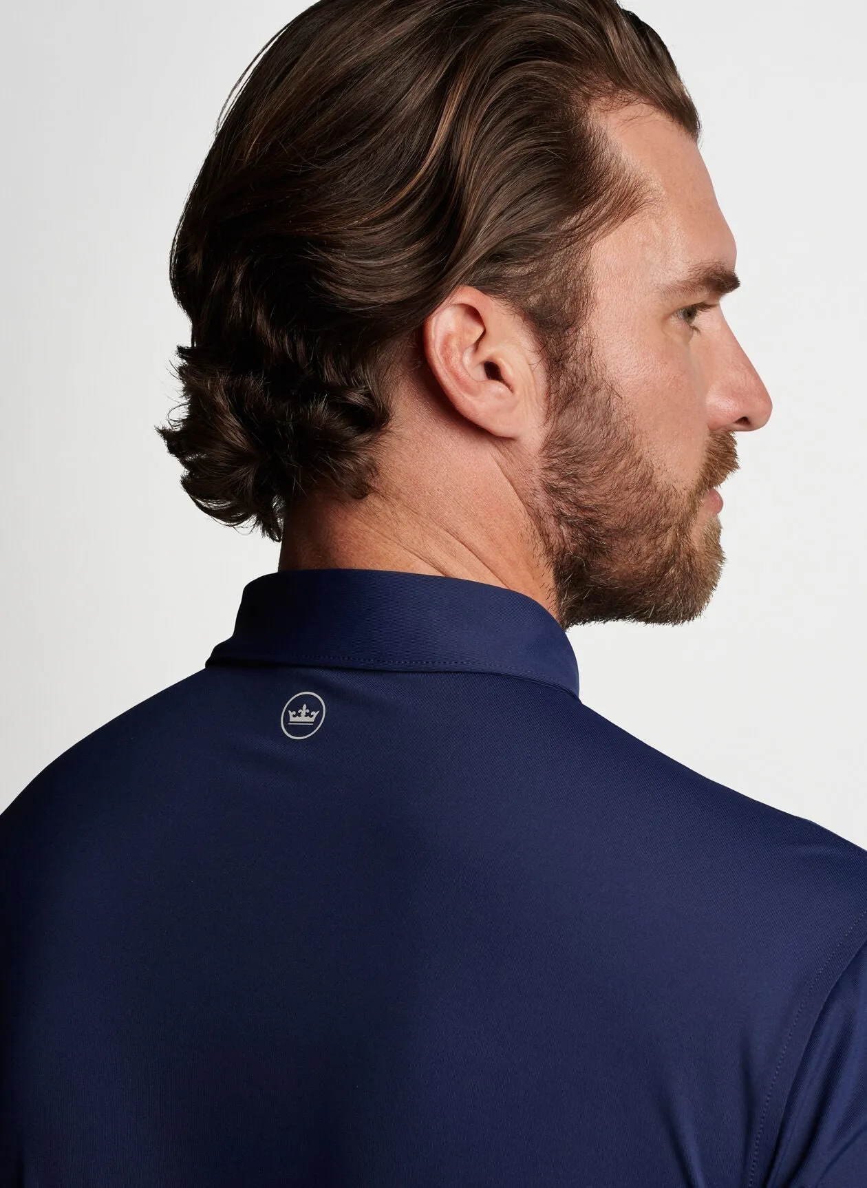 Peter Millar Solid Jersey Custom Polos, Navy