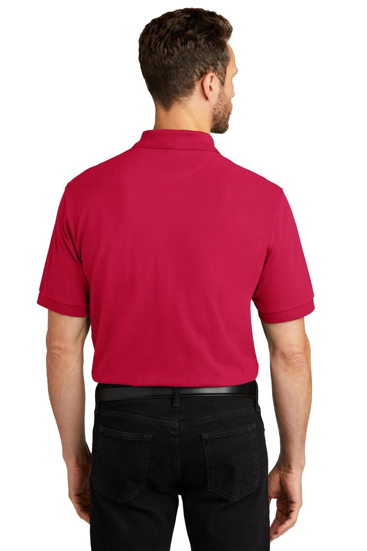 Port Authority Heavyweight Customized Cotton Pique Polos, Red