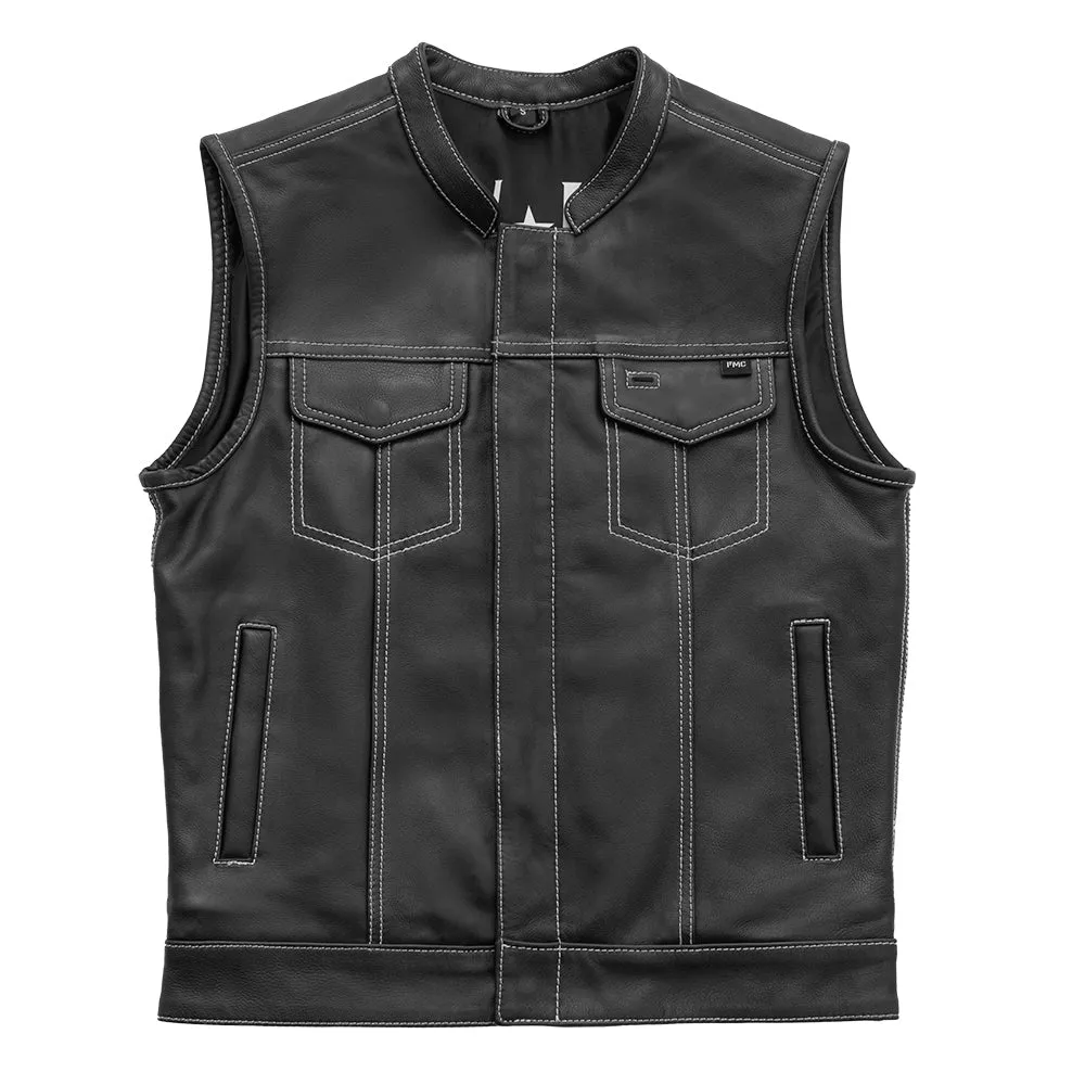 POW - Men's Leather Motorcycle Vest - Limited Edition