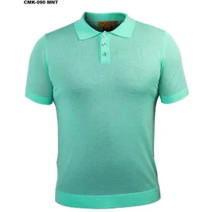 PRESTIGE POLO MINT GREEN 3 BUTTON SHIRT