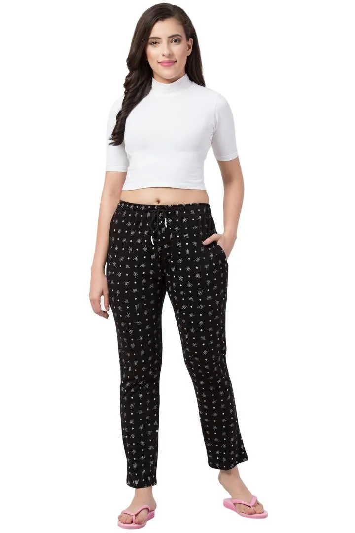 Printed Cotton Trousers For Women's and Girl's