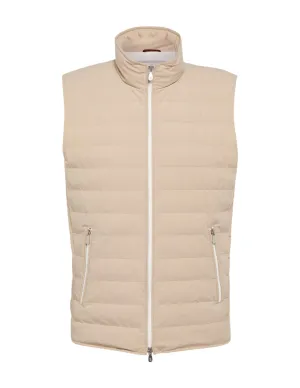 Quilted Down Vest | Sand