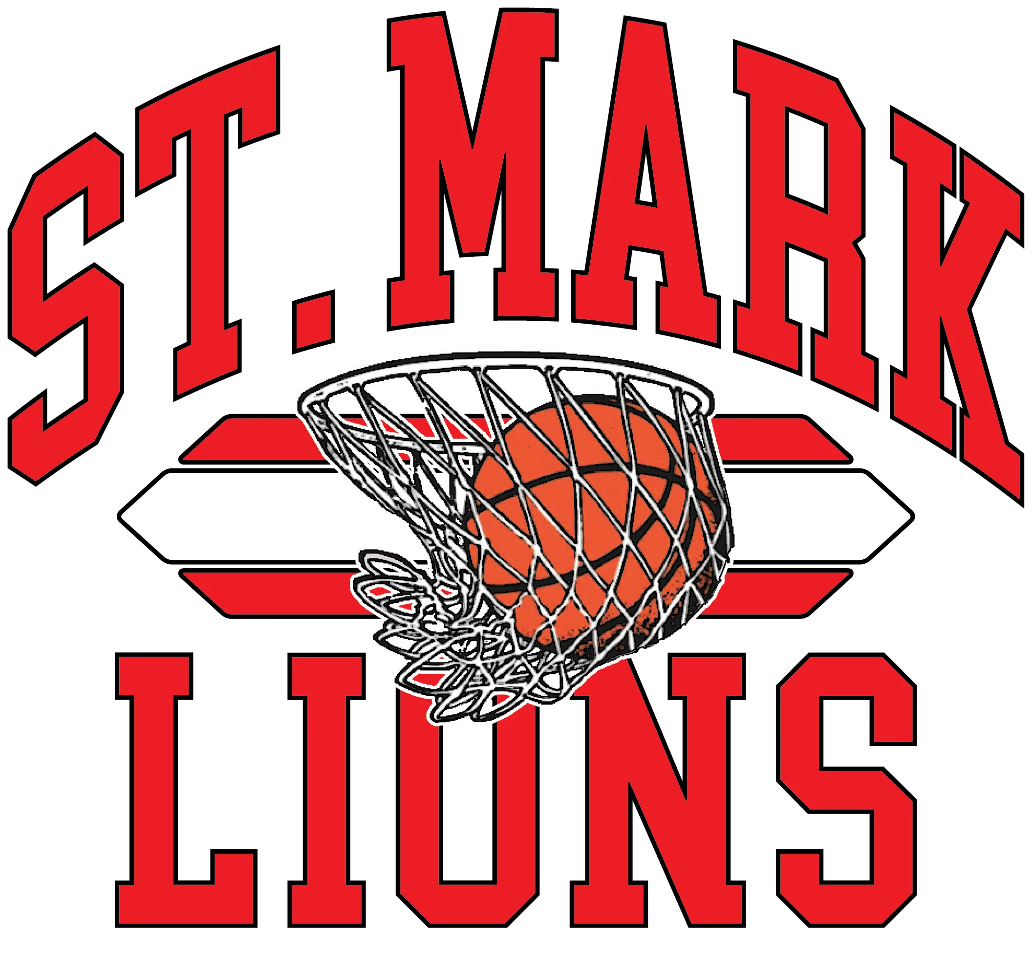 "St. Mark Basketball" Design on Black