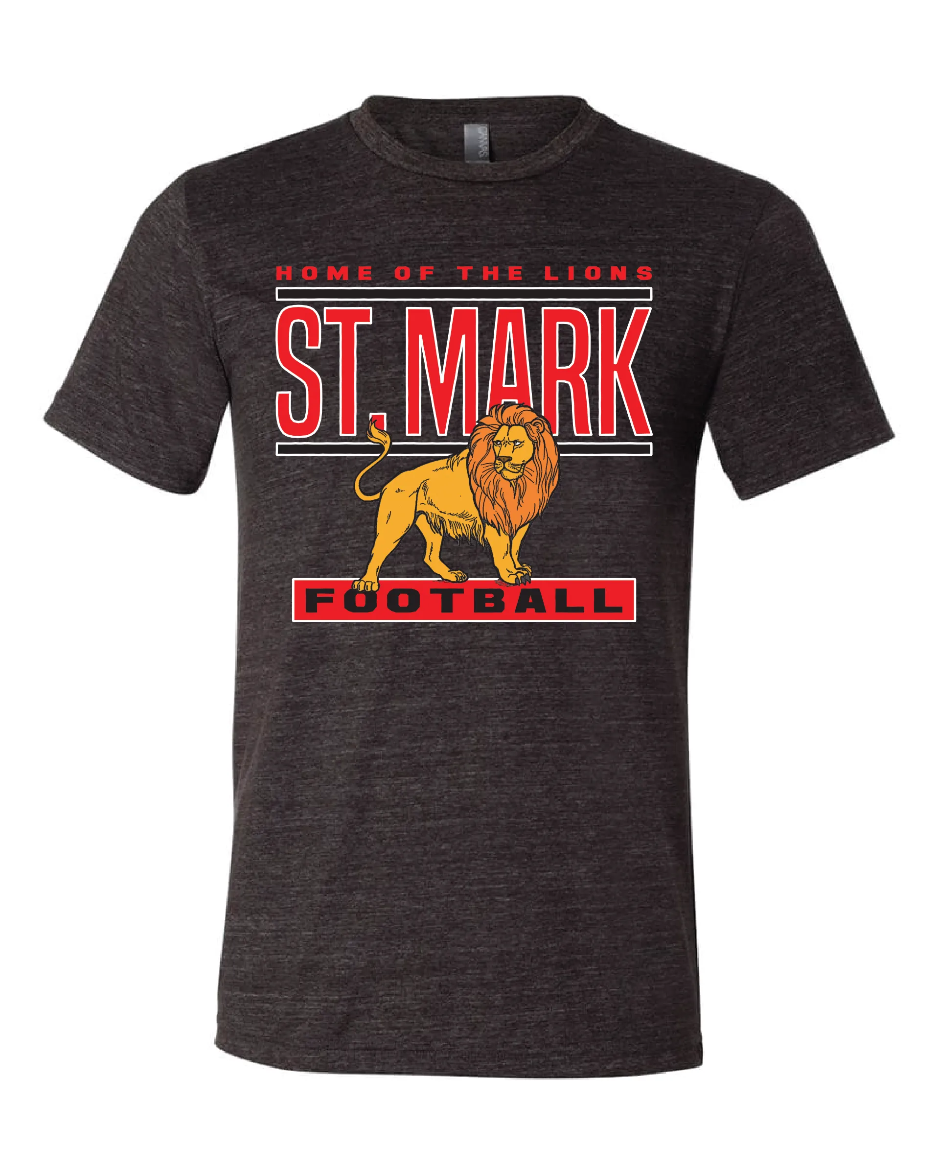 "St. Mark Lions Football" Design on Black