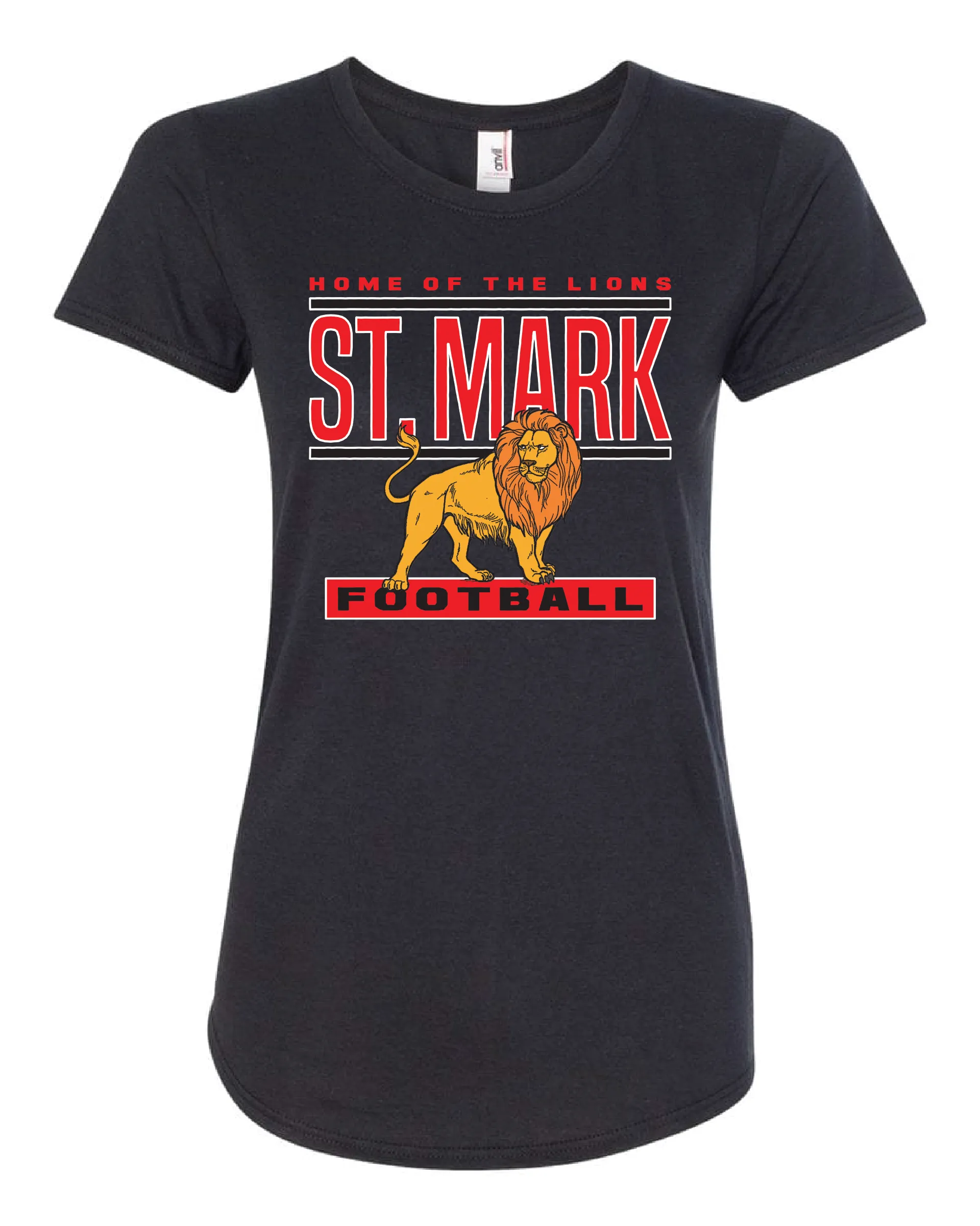 "St. Mark Lions Football" Design on Black