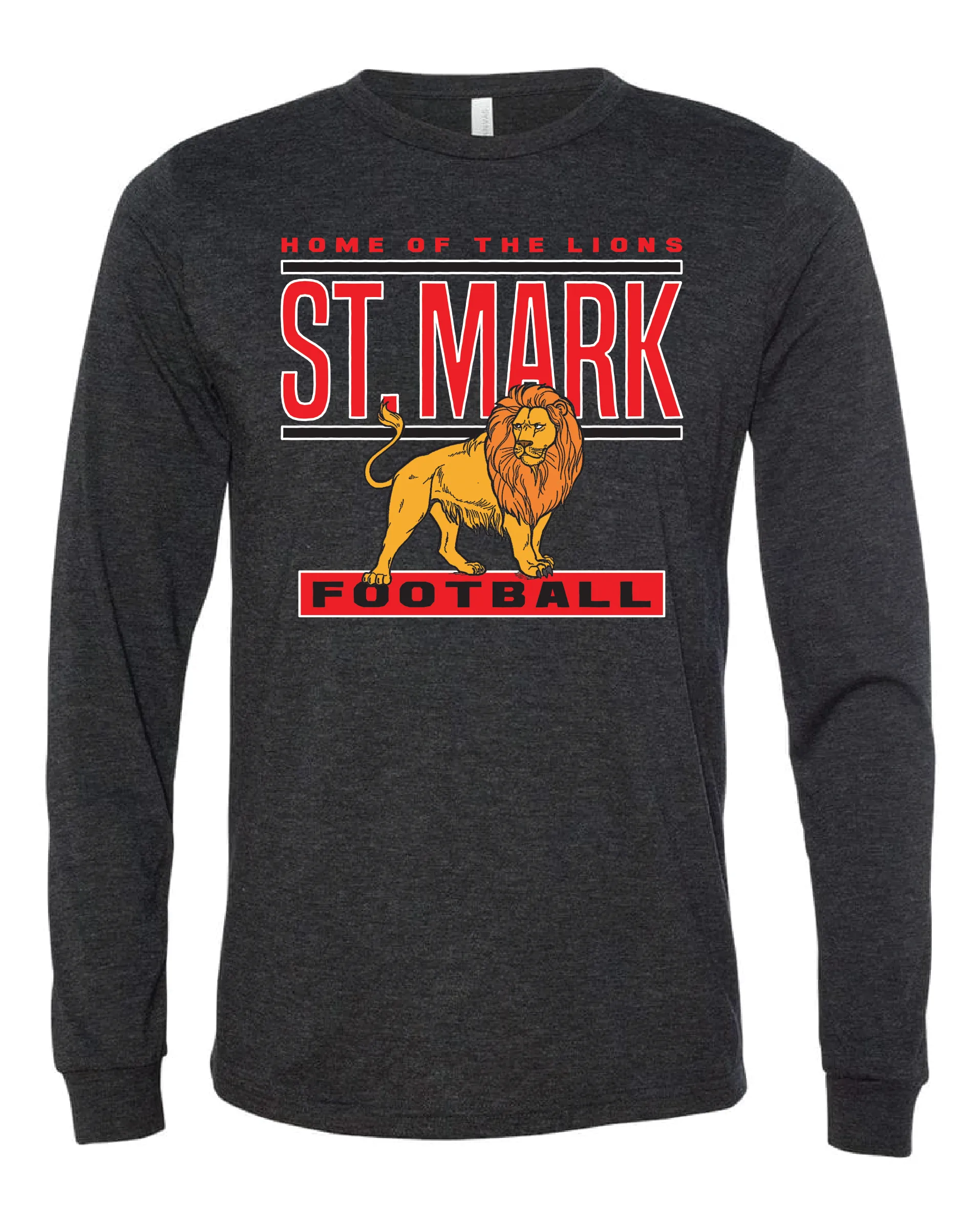 "St. Mark Lions Football" Design on Black