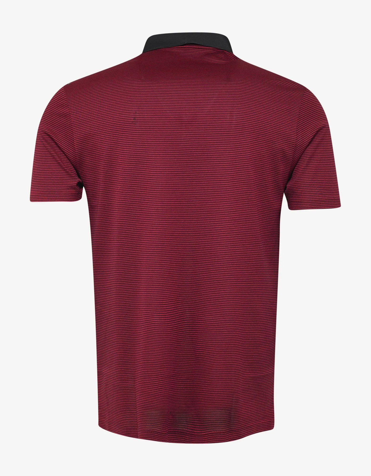 Red & Brown Stripe Grosgrain Collar Polo T-Shirt