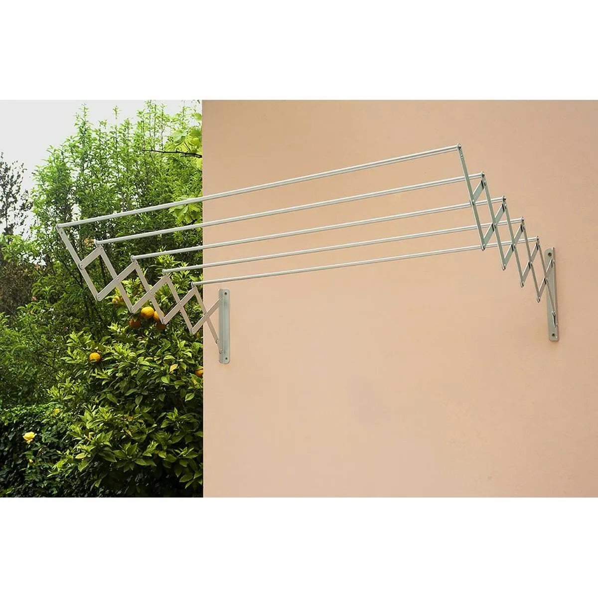 Retractable Clothes Line Aluminium 120 x 70 x 23 cm