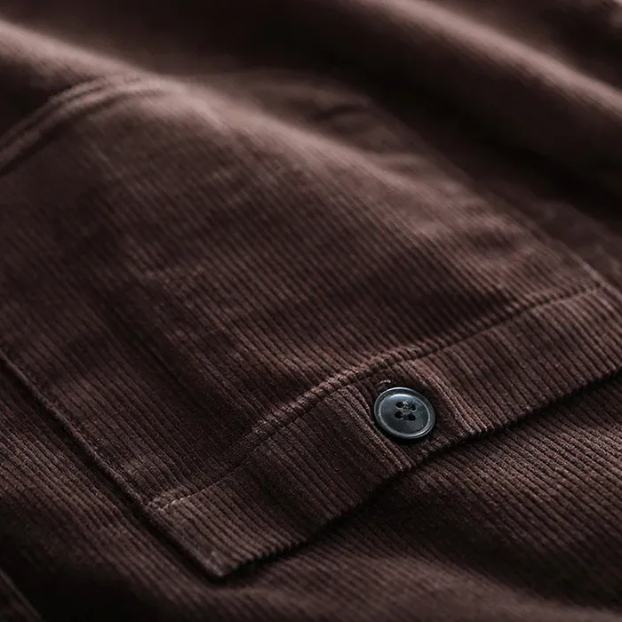 Retro Corduroy Casual Shirts Outwears