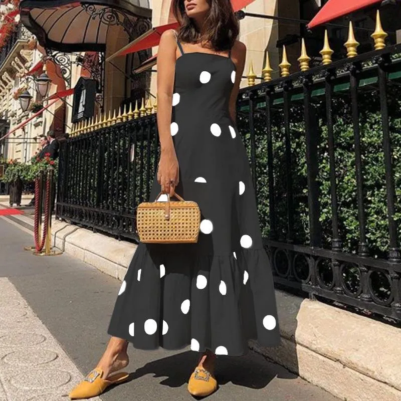 Sexy Strapless Dot Print Dresses