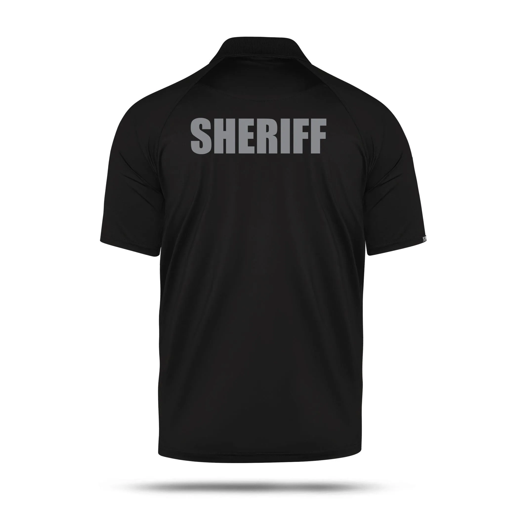 [SHERIFF] Reflective Men's Performance Polo [BLK/REF]