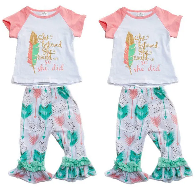 So She Did Ruffled Carpis Pants Set