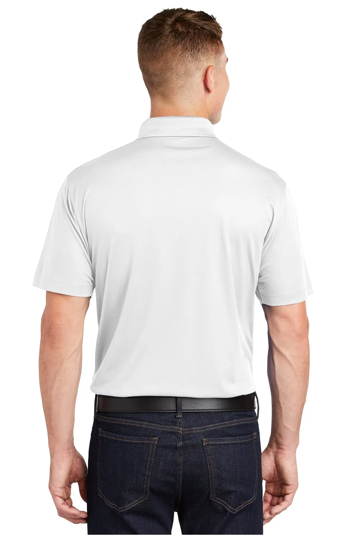 Sport-Tek Micropique Branded Sport-Wick Polos, White