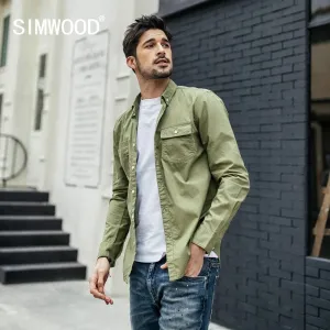 Spring Casual Shirts Men Slim