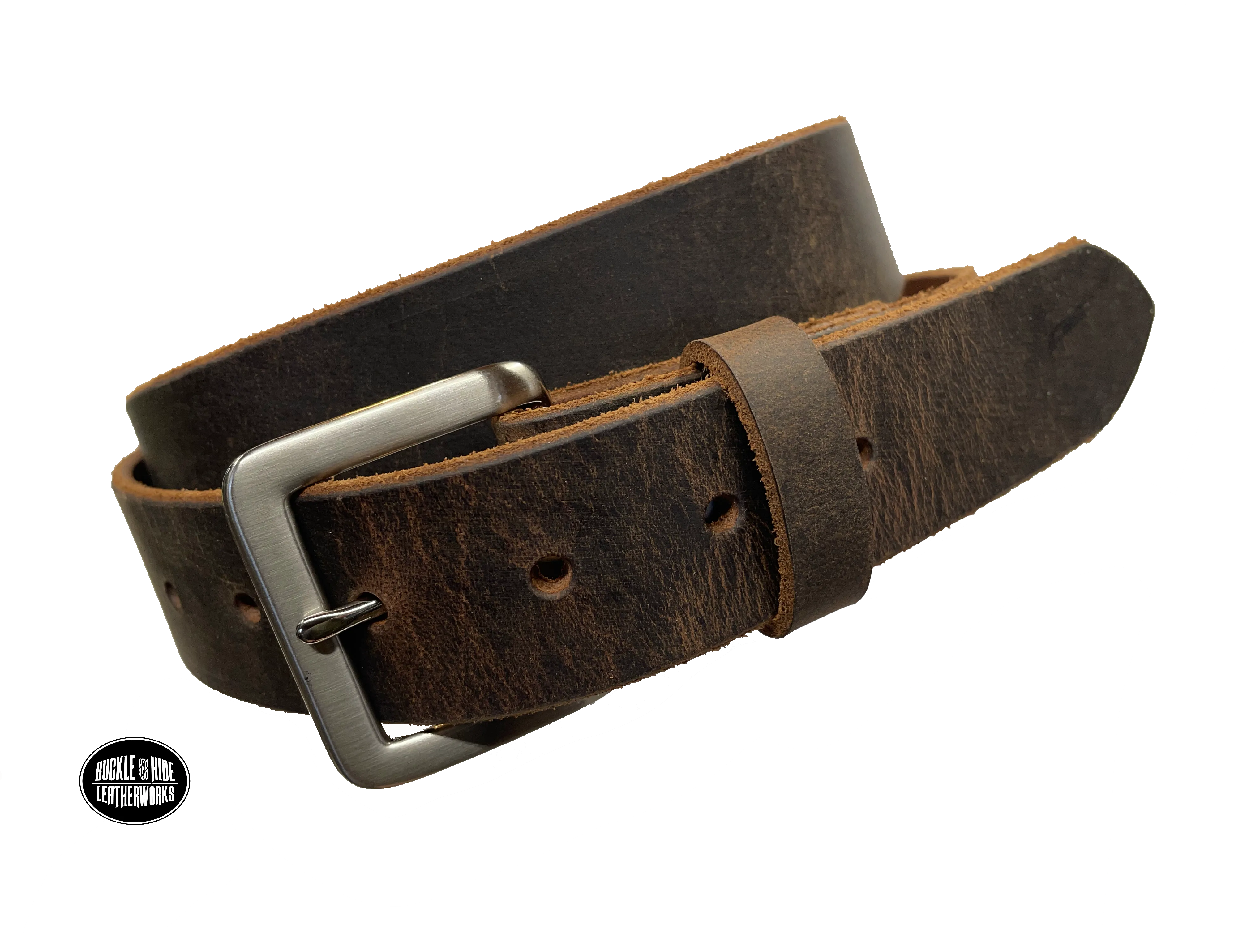 The Laramie Distressed Leather Belt