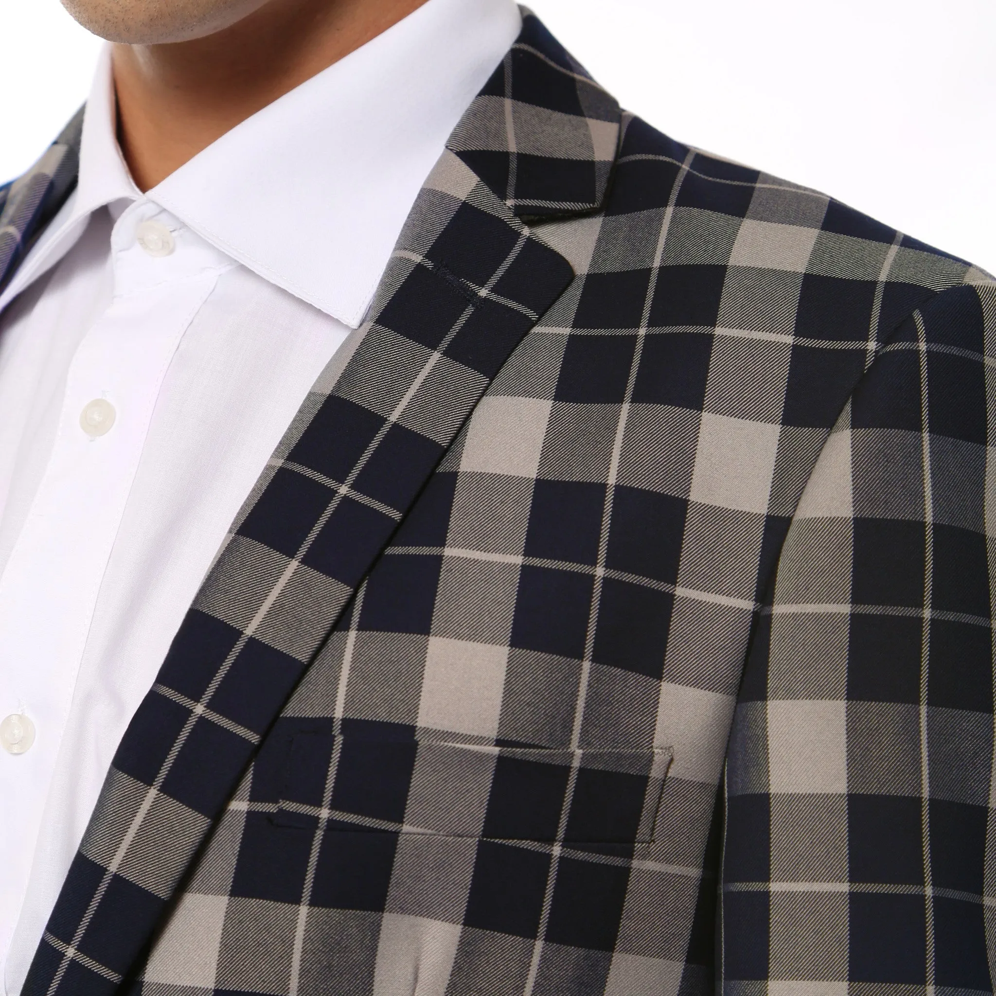 The Preston Plaid Check Slim Fit Mens Blazer