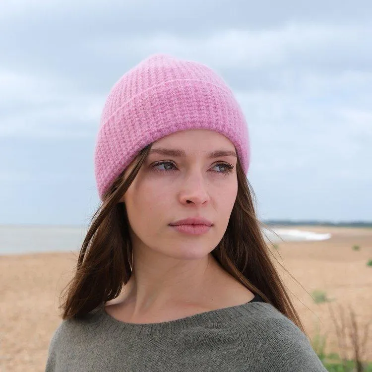 Tuck Stripe Beanie - Fondant Pink