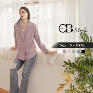 V-NECK LONG SLEEVE DROP SHOULDER SUIT JACKETS