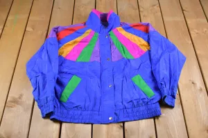 Vintage 1980s Andy Johns Abstract Design Windbreaker Jacket