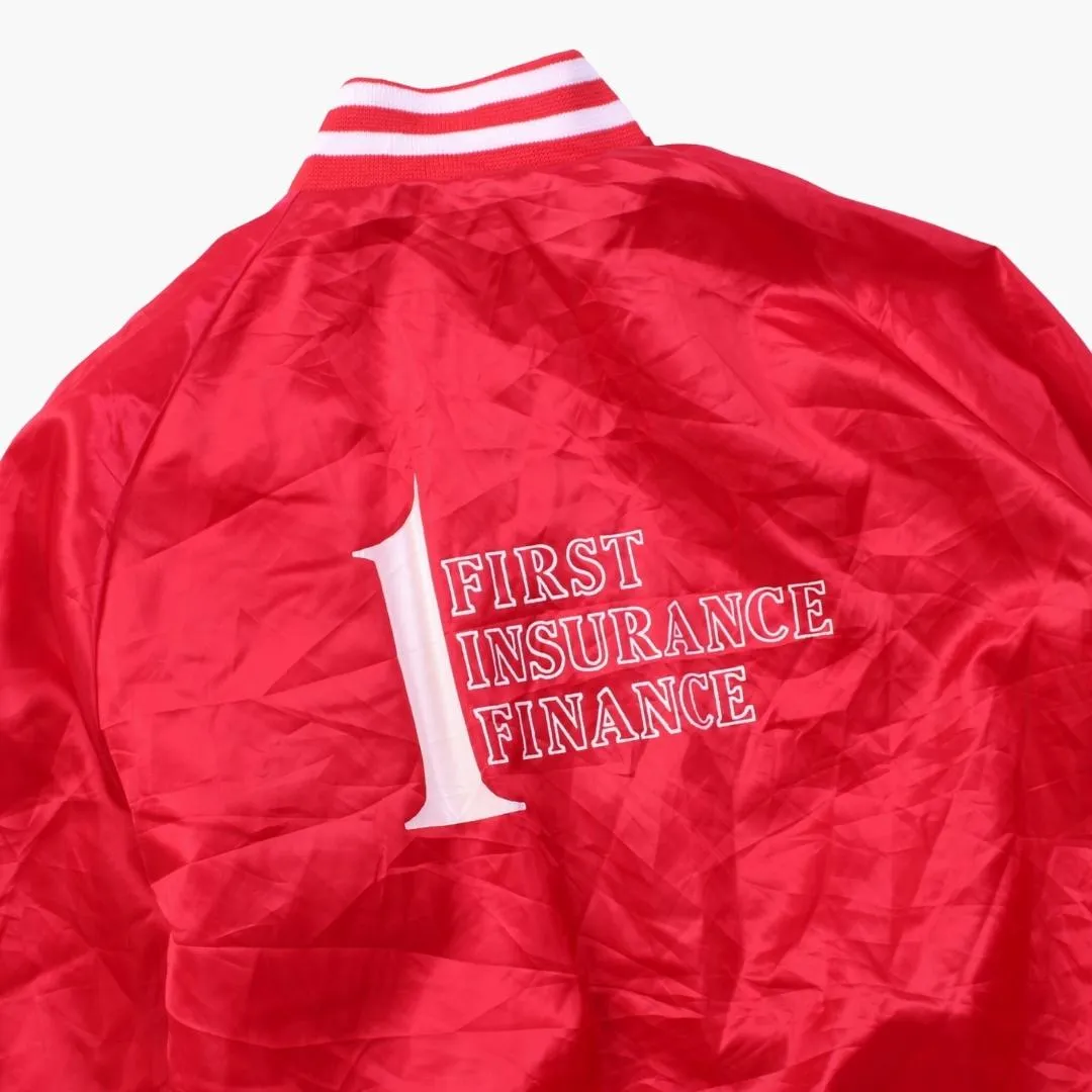 Vintage 'First Insurance Finance' Satin Bomber Jacket