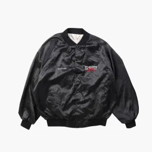 Vintage 'Safety First' Satin Bomber Jacket