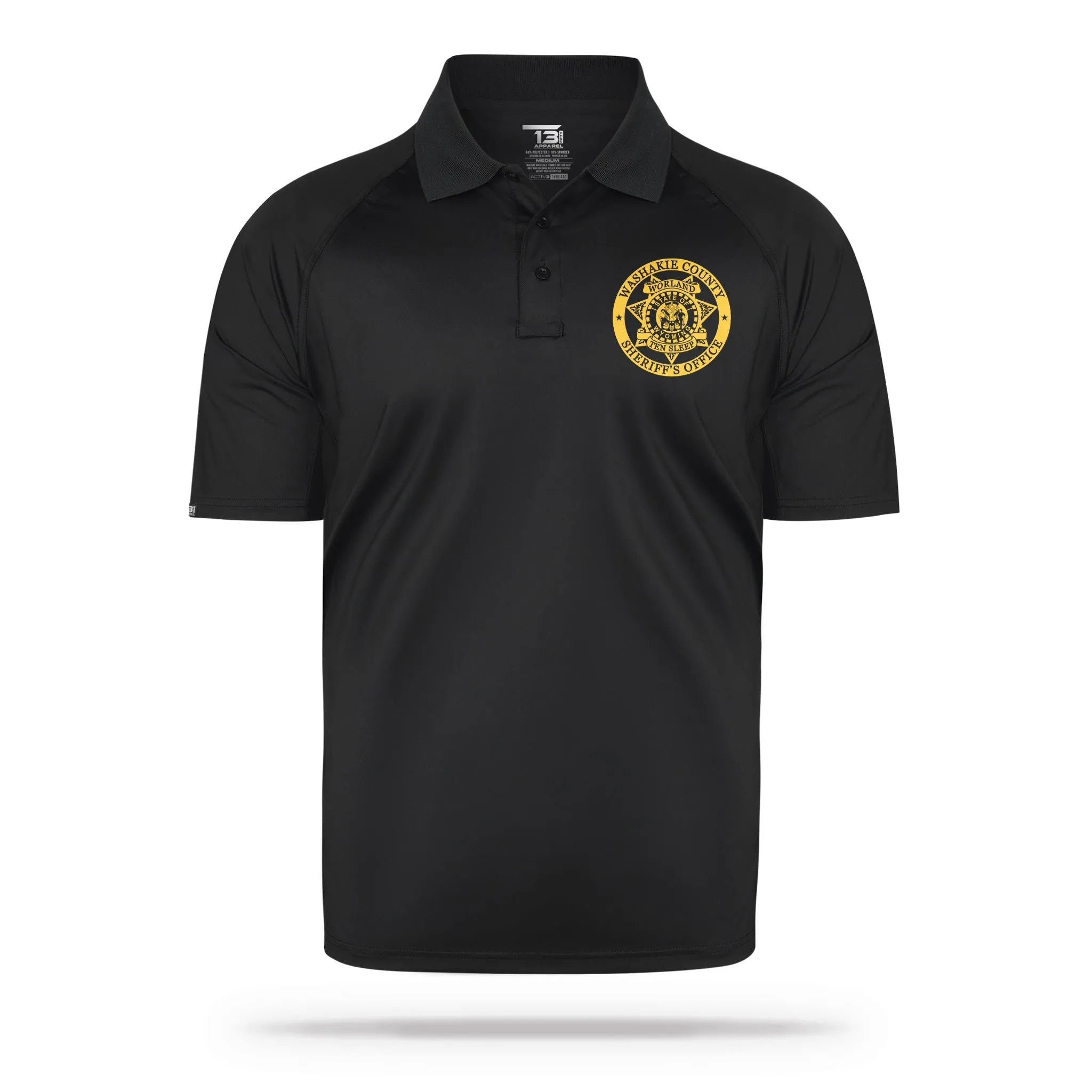 [WASHAKIE CO SO] Performance Polo [BLK/GLD]