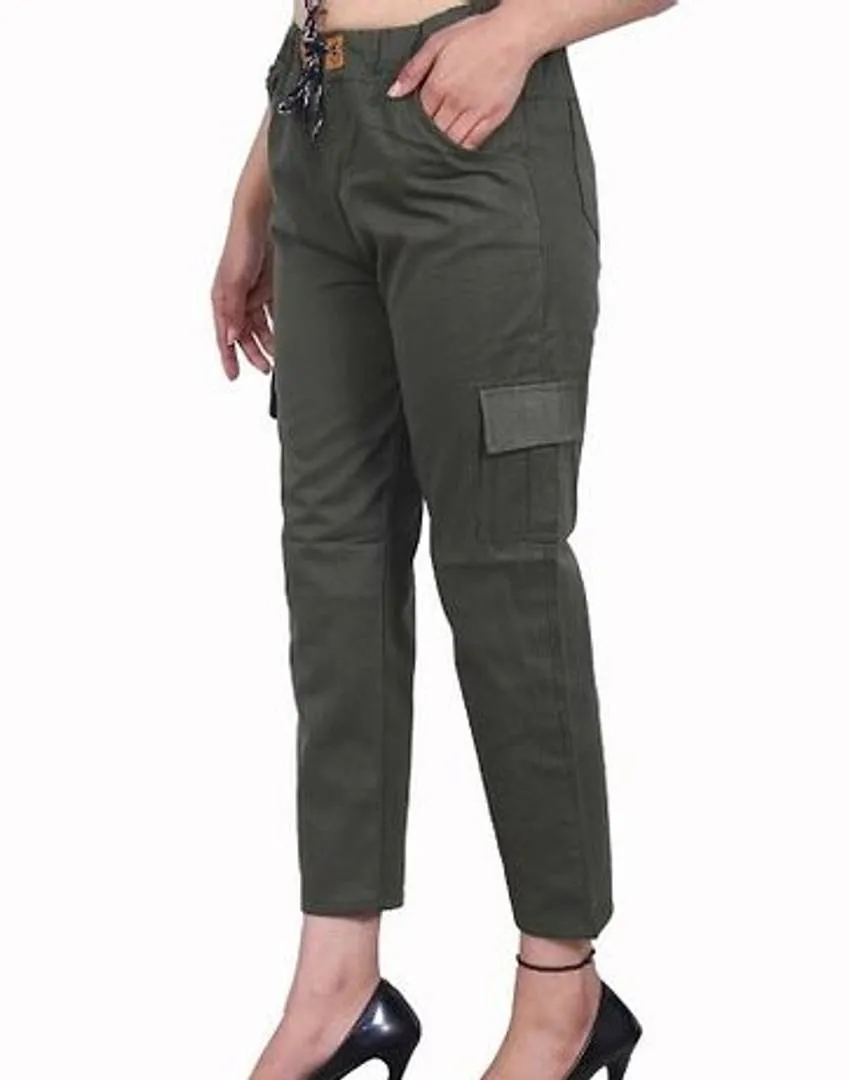 Women's Cotton Solid Trouser