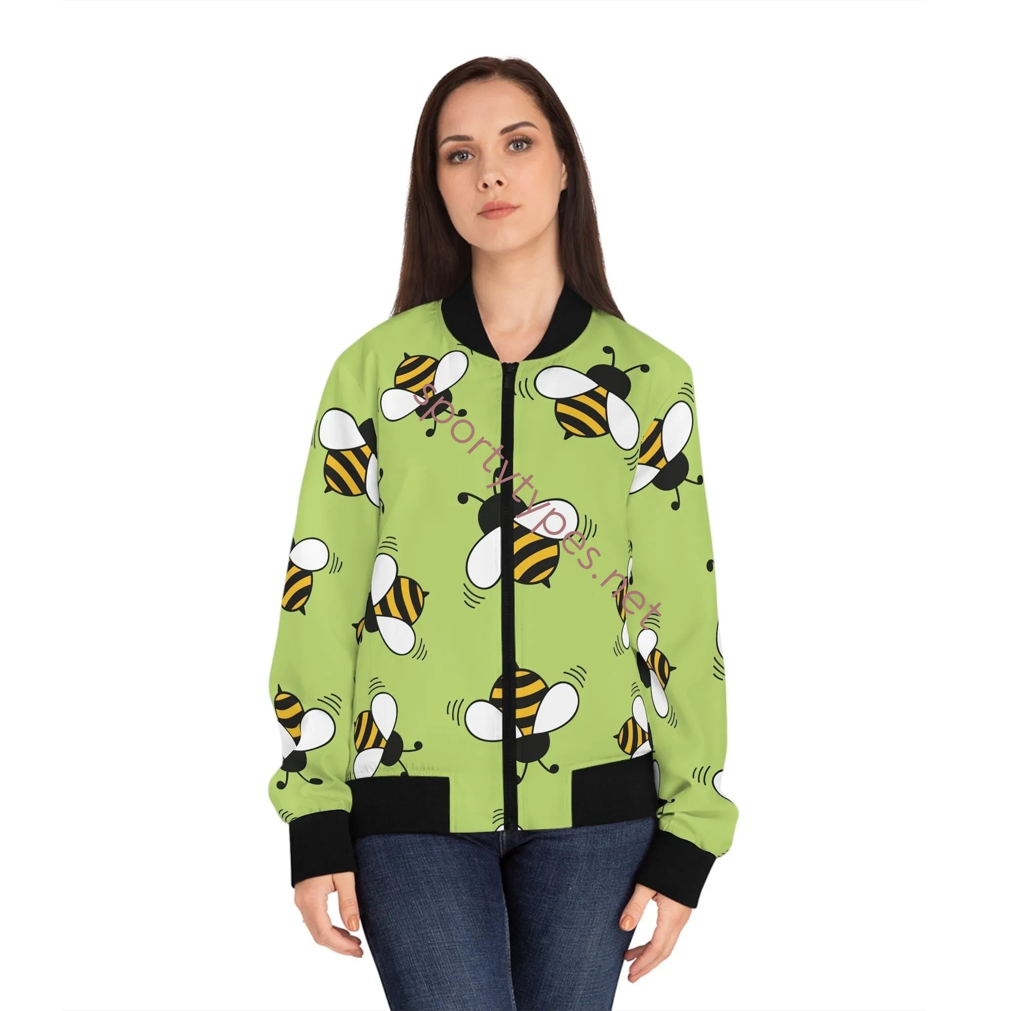 Women's Honey Bees Bomber Jacket