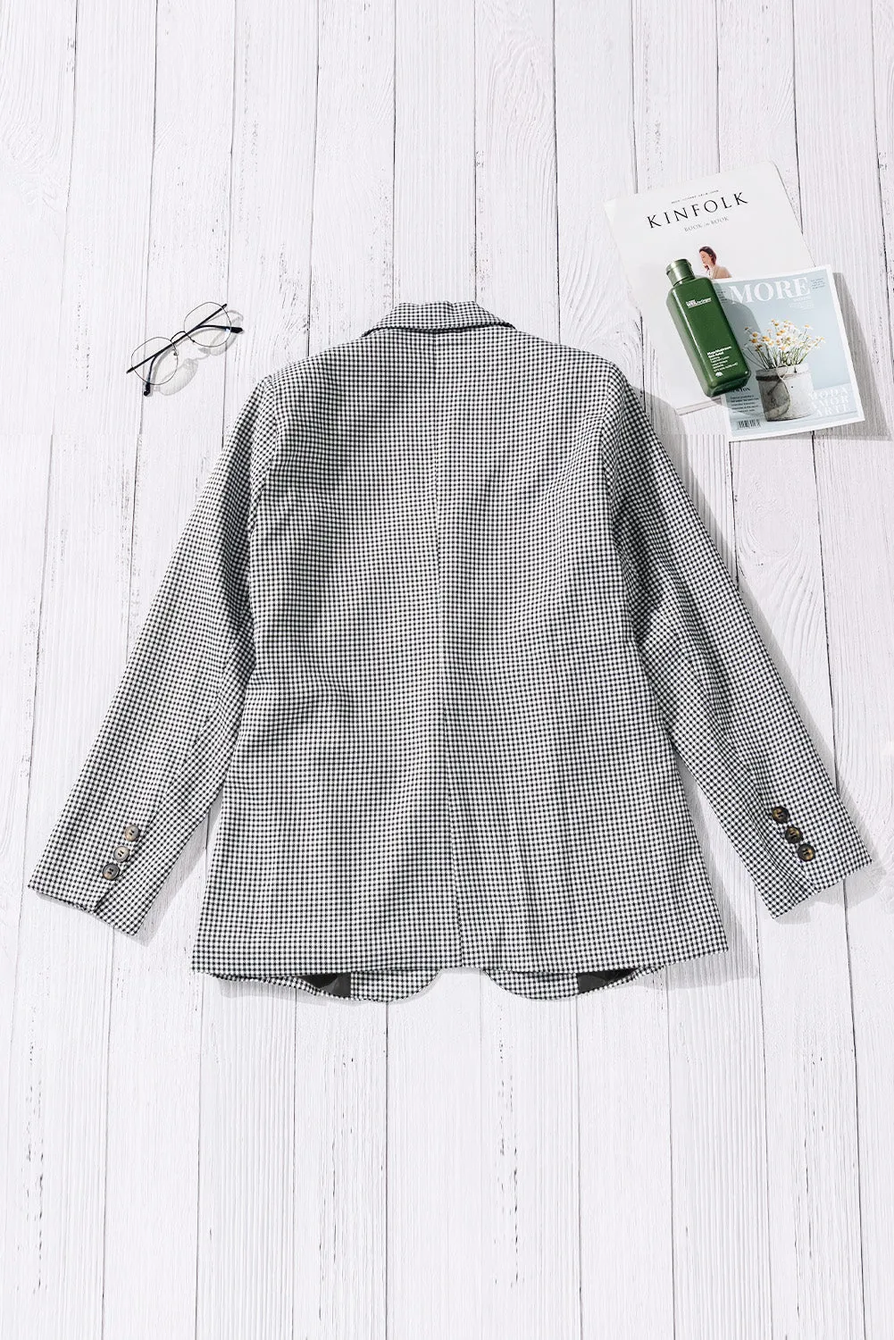 Women's Long Sleeve Casual Blazer Button Open Front Jacket Suit